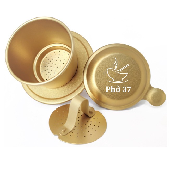 Phin Pha Cà Phê Nhôm Màu Vàng Cao Cấp, Phin Chế Tạo Từ Hợp Kim Nhôm , Phin Cứng Cáp và Sang Trọng