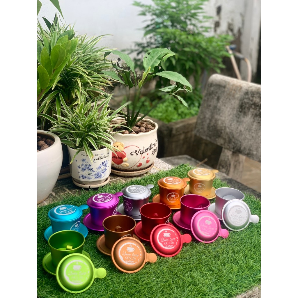 Phin Pha Cà Phê Nhôm Cap Cấp , Bộ 10 Màu Phin Nhôm Anod Siêu Bền , Pha Cà Phê Cực Ngon
