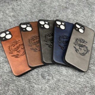 Case ốp lưng iPhone 13 mini dẻo kiểu da mềm mịn ôm máy dập vân rồng bảo vệ camera