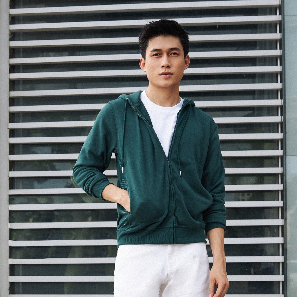 Áo khoác nam ICONDENIM Printed chất nỉ French Terry dệt 2 kim mịn dày dặn - AKID0106