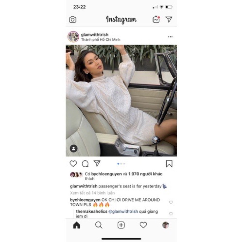 Váy len H&m auth sz  Xs