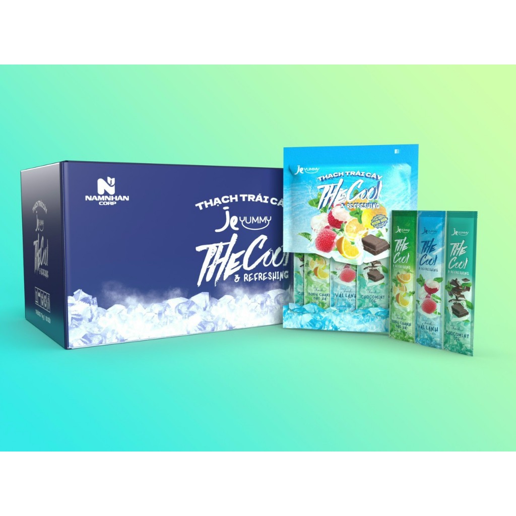 Thạch lạnh cool đủ vị trái cây + thẻ bài trong mỗi túi thạch