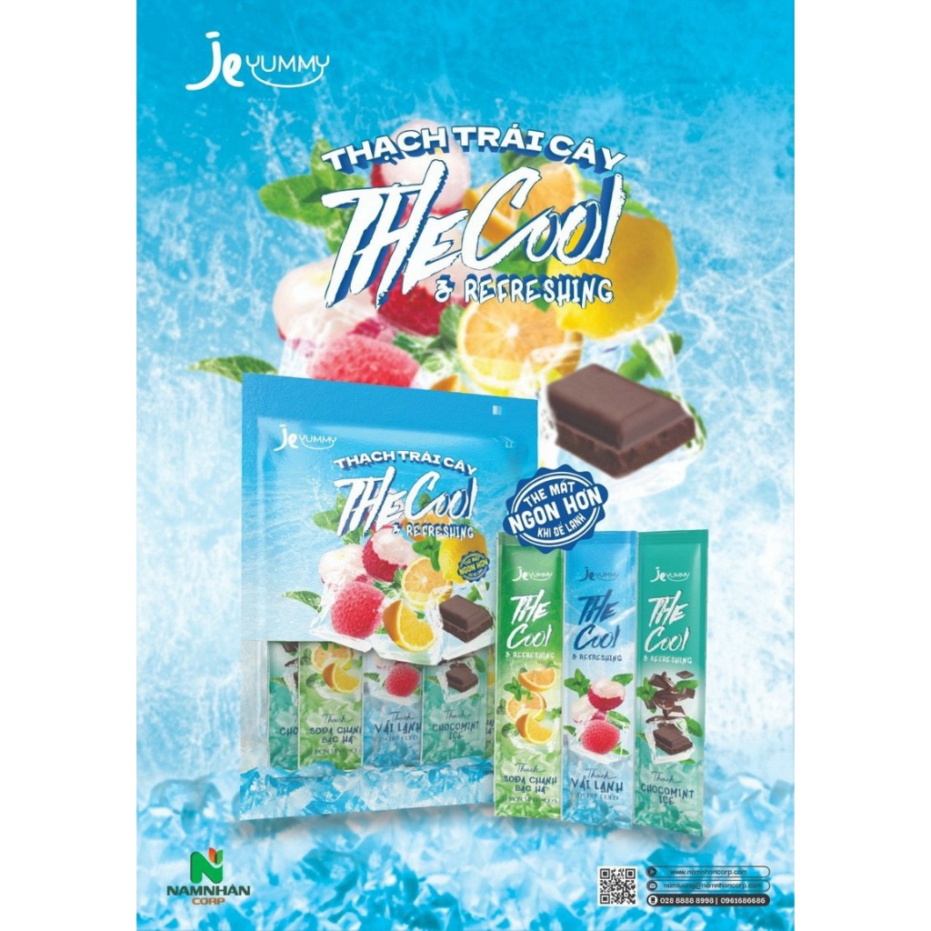 Thạch lạnh cool đủ vị trái cây + thẻ bài trong mỗi túi thạch
