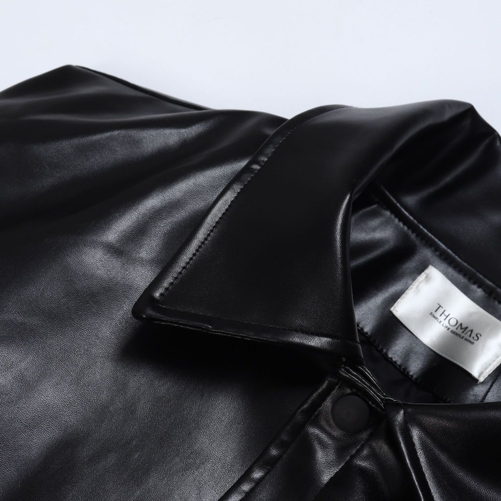 Áo khoac nam Thomas Stu chất da faux leather cao cấp chống nước chính hãng