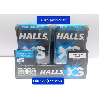 Lốc 12 hũ *12.6 g kẹo ngậm halls xs bạc hà,date 3/25