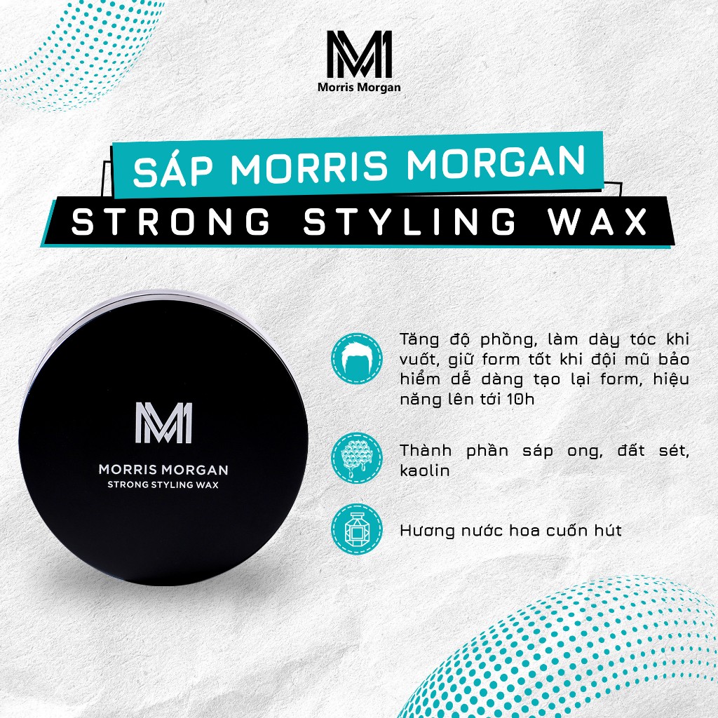 Sáp vuốt tóc nam MORRIS MORGAN 100g tạo kiểu giữ nếp tóc chính hãng