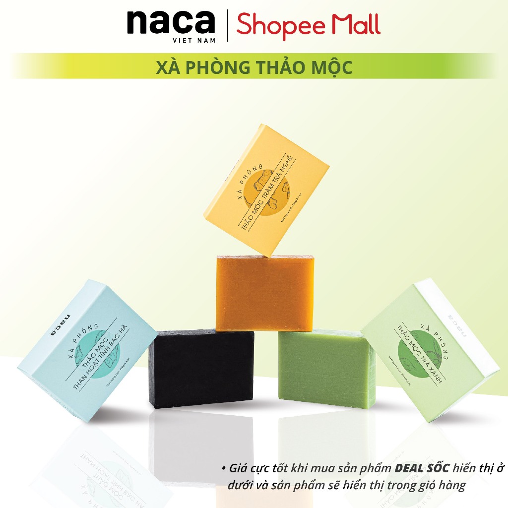 Xà Bông Sinh Dược NACA VIET NAM Ngăn Ngừa Mụn Trên Cơ Thể Giúp Sáng Da Tặng Kèm Túi Đựng Tạo Bọt 100G