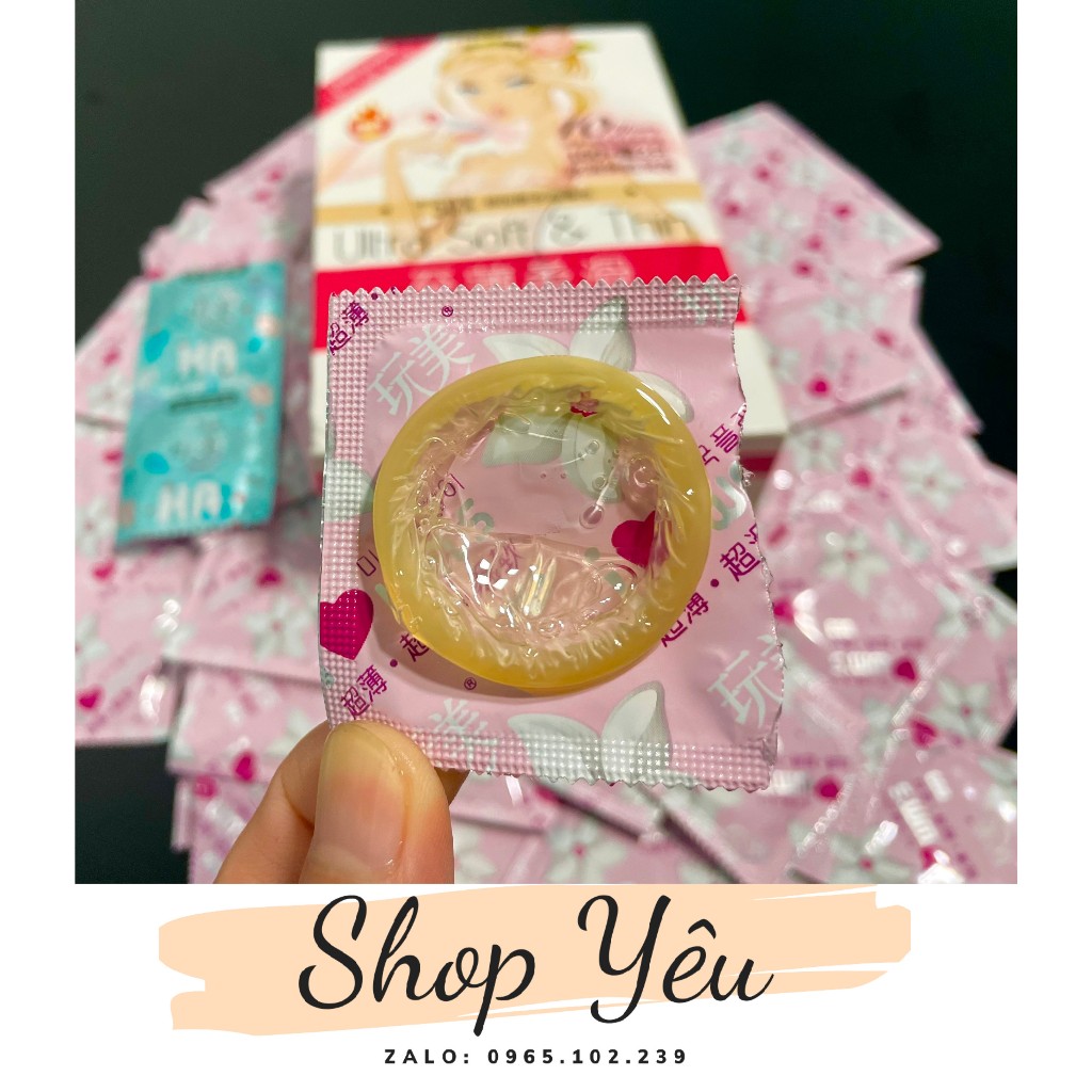 Bao cao su siêu mỏng cô gái, Hộp 100c. Sản phẩm nếu không hài lòng hoàn tiền cho khách hàng