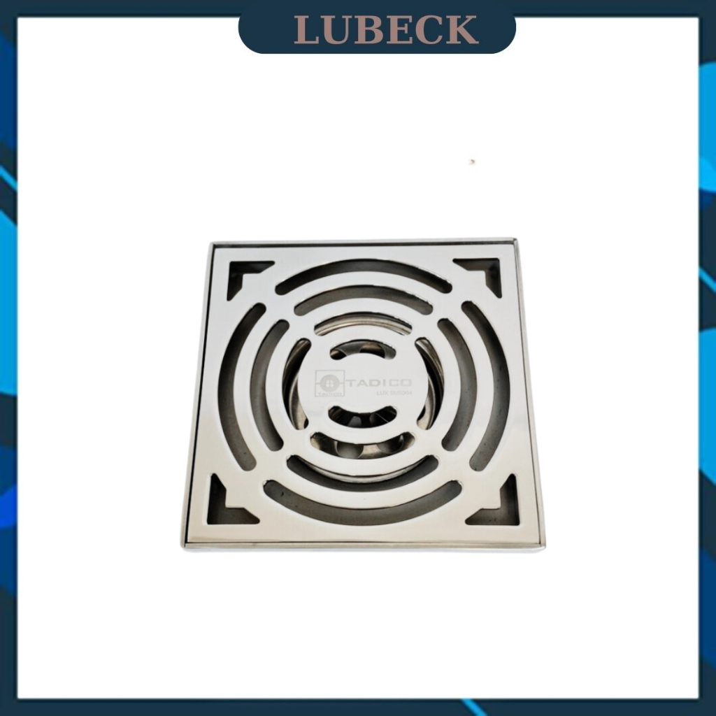 Ga thoát sàn TADICO120 x 120 P62 , chất liệu inox 304 bóng đúc liền khối - Lubeck