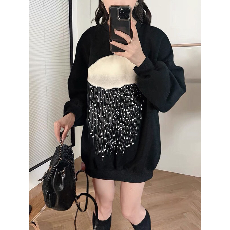 Áo swt đám mây đính đá hàng QC-Mon.Ami.hi