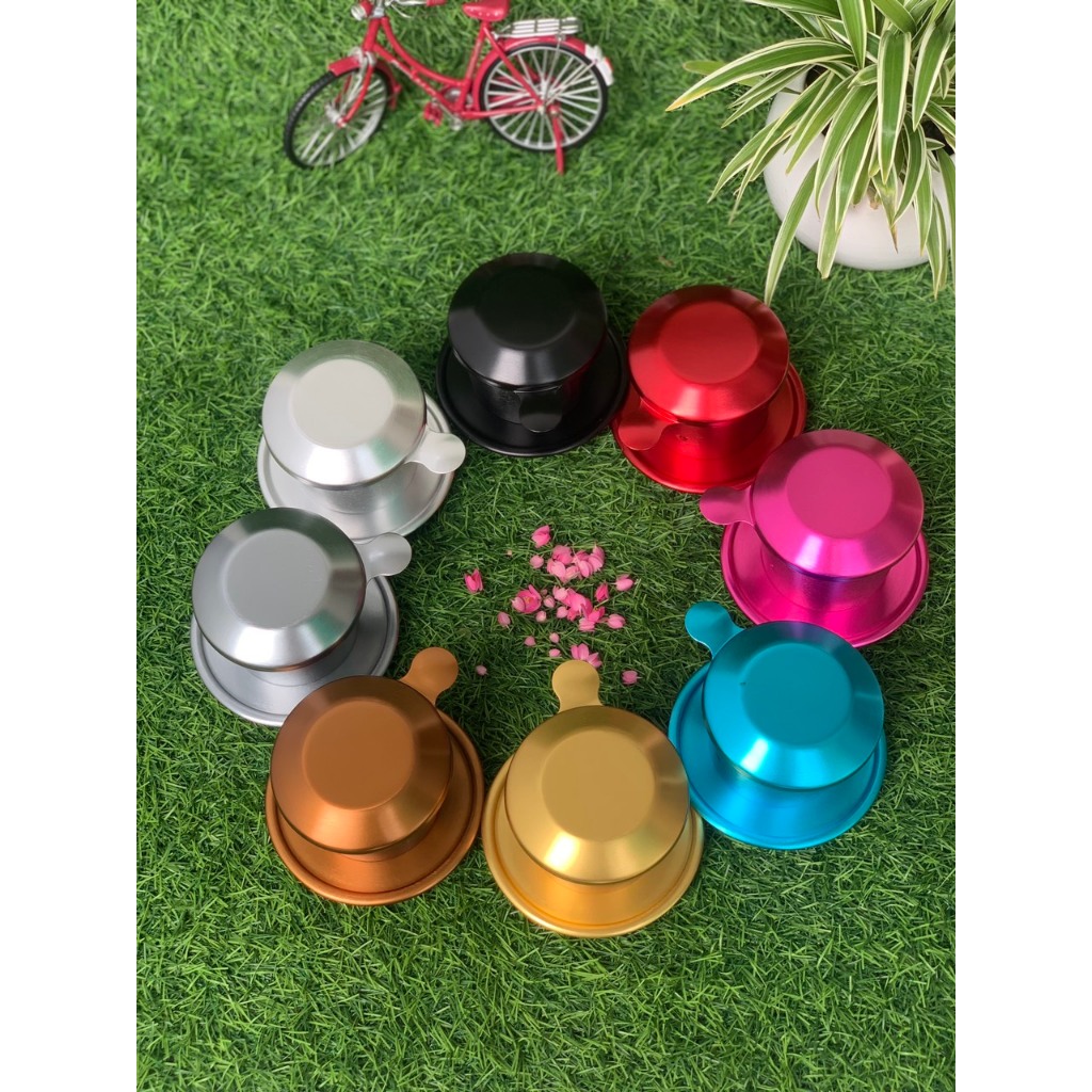 Phin Pha Cà Phê Nhôm Cap Cấp , Bộ 10 Màu Phin Nhôm Anod Siêu Bền , Pha Cà Phê Cực Ngon