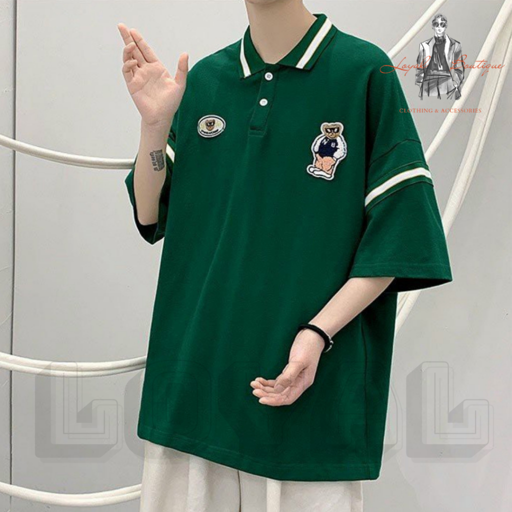 Áo phông polo nam, áo thun nam trơn có cổ phối sọc viền chất vải Cotton Cá Sấu dày dặn lên dáng cực chuẩn