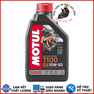 Nhớt motul 7100 4t 10w50 1 lít nhớt cao cấp dành cho xe số, côn tay
