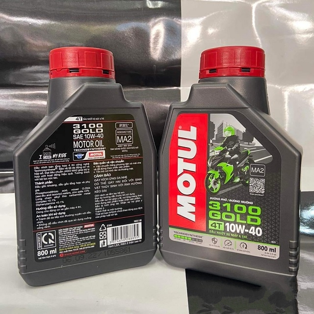 Nhớt MOTUL 3100 GOLD 10W40 dành cho xe số, tay côn