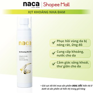 Xịt khoáng dưỡng ẩm naca chiết xuất nha đam việt nam giúp se khít lỗ chân lông, kiểm soát dầu thừa trên da