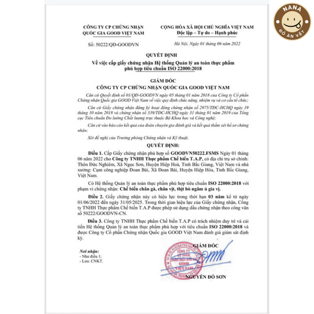 Chân Gà Truyền thống Giòn Dai Thơm Ngon Đảm Bảo An Toàn Vệ Sinh, T.A.P Food, Ăn Vặt Nana