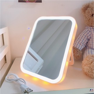 Gương trang điểm có đèn led cảm ứng 3 chế độ sáng - dây USB tiện lợi Vega365.vn