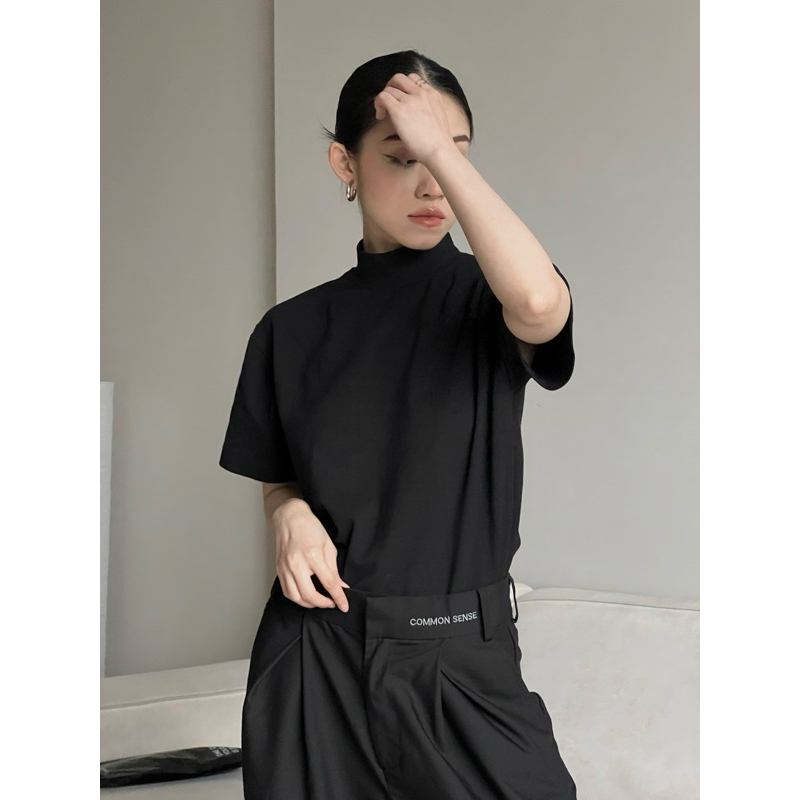 COMMON SENSE - Quần áo sơ mi unisex oversized màu đen