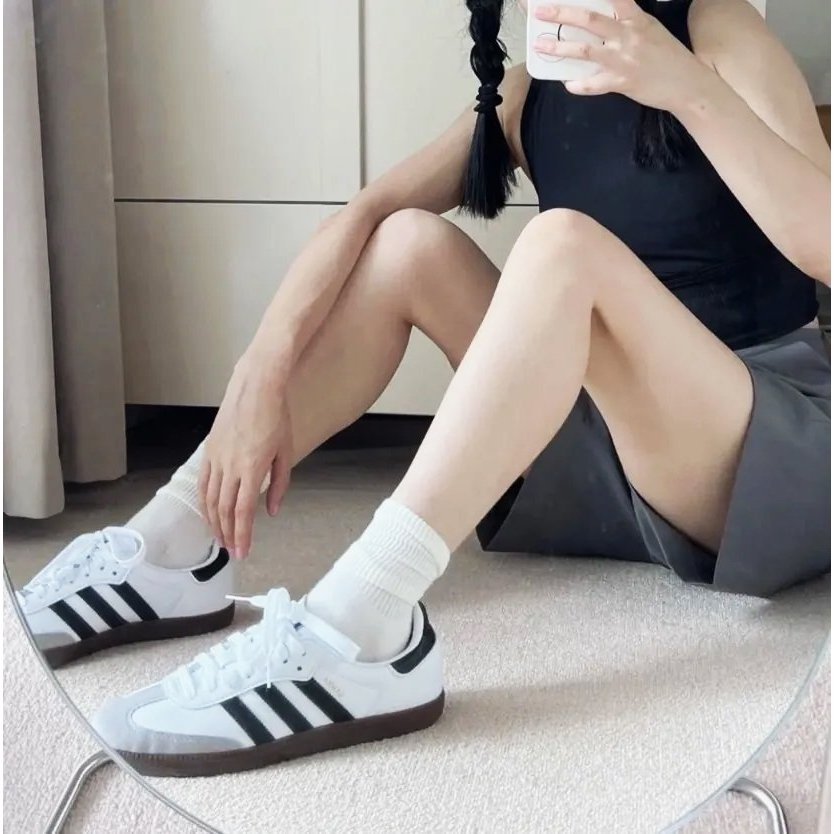 Giày Adidas Samba Rose White Gum Đế Nâu Cao 3cm, Giày Samba Rose Nam nữ mẫu mới hot trend Full Box Bill