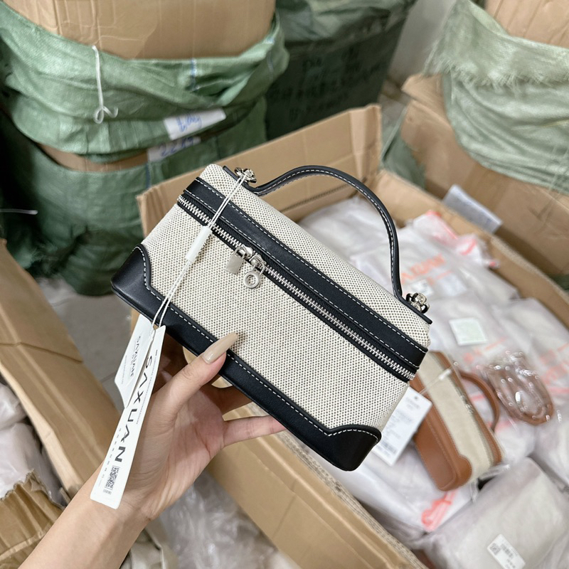 Túi Xách Nữ Dáng Hộp Quai Ngang Xách Kèm Dây Đeo Dupe HM