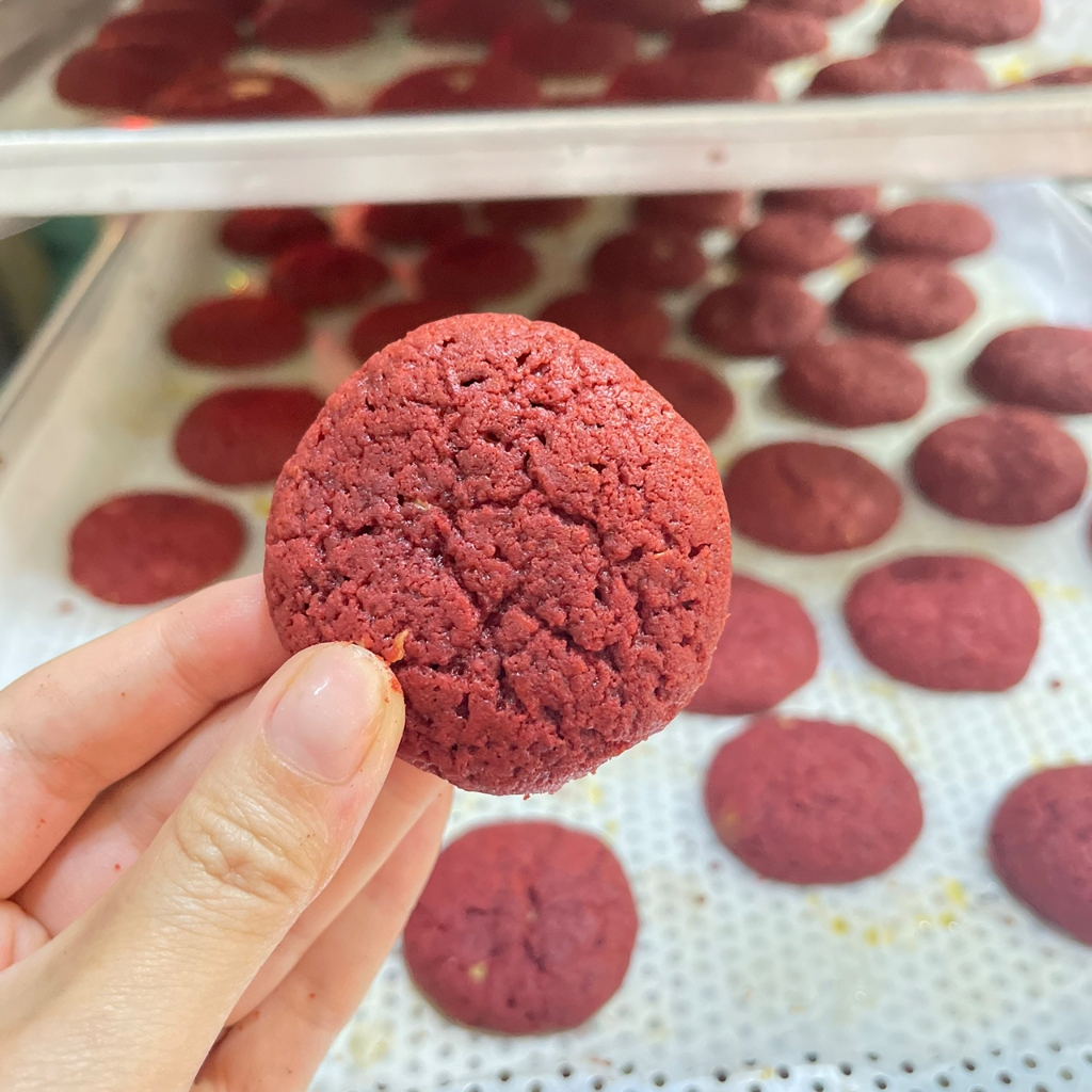 Bánh Cookies RedVelvet Nhân CreamChesse Healthy Key - Bánh Hạt Ngũ Cốc Giảm Cân