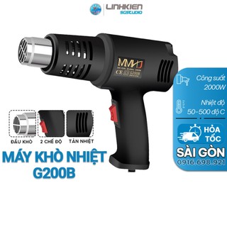 Máy khò nhiệt G200B thổi nhiệt 2000-W 2 chế độ , dùng đóng gói , dán keo xe, vỏ bình nước