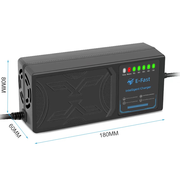 Sạc Xe Điện 48V 12Ah 20Ah 60V 72V Tự Ngắt Chống Phồng Bình-7 Đèn Báo Thông Minh