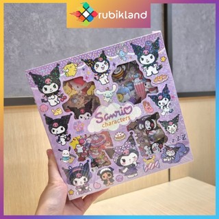 [Kuromi] Hộp 100 Tấm Sticker Kuromi Sanrio Hình Dán Chống Nước Trang Trí Dễ Thương Đồ Chơi Trẻ Em