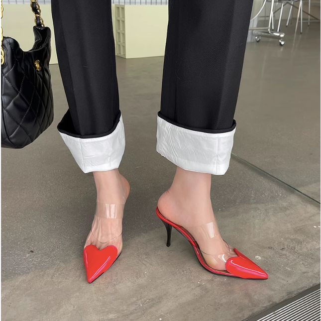 Guốc cao gót quai mảnh chéo cho nữ thời trang mùa hè 2023 phong cách hàn quốc