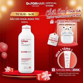 Dầu gội đầu hỗ trợ mọc tóc, giảm dầu giảm rụng tóc Dr.FORHAIR Folligen Plus Shampoo 500ml