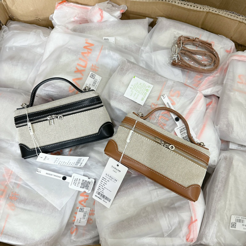 Túi Dáng Hộp Quai Ngang Da Togo Mềm Dupe Hm