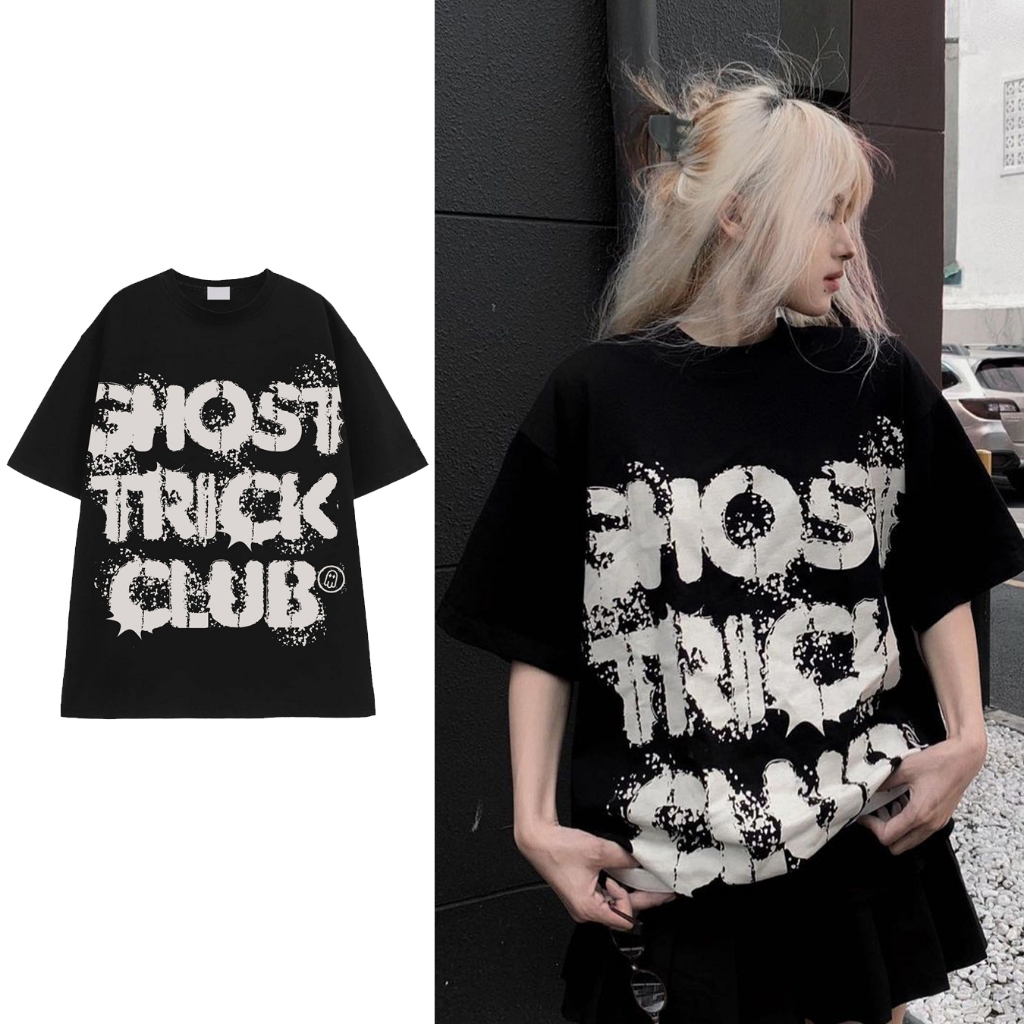 Áo thun nữ unisex tay lỡ VLXX form dáng rộng ghost break