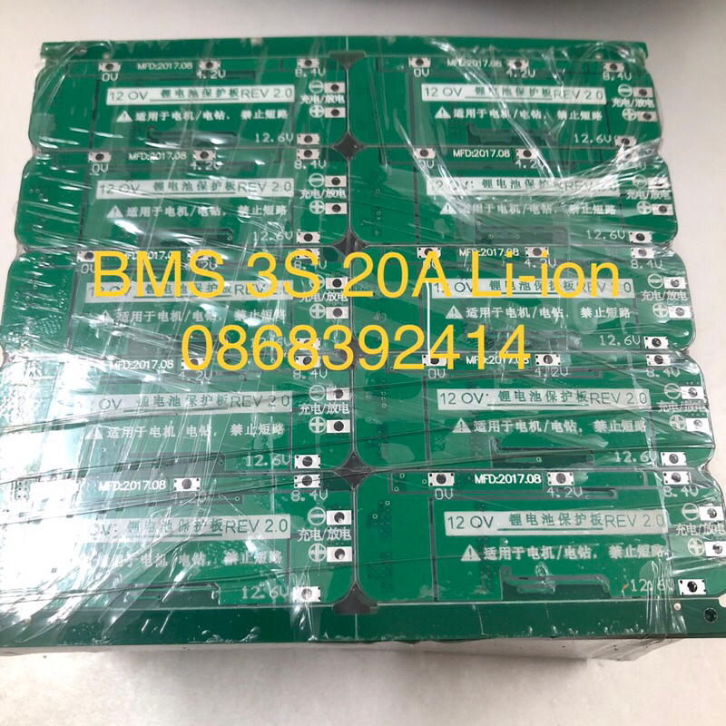 BMS 3S 20A Li-ion 18650 mạch sạc xả bảo vệ pin Lithium