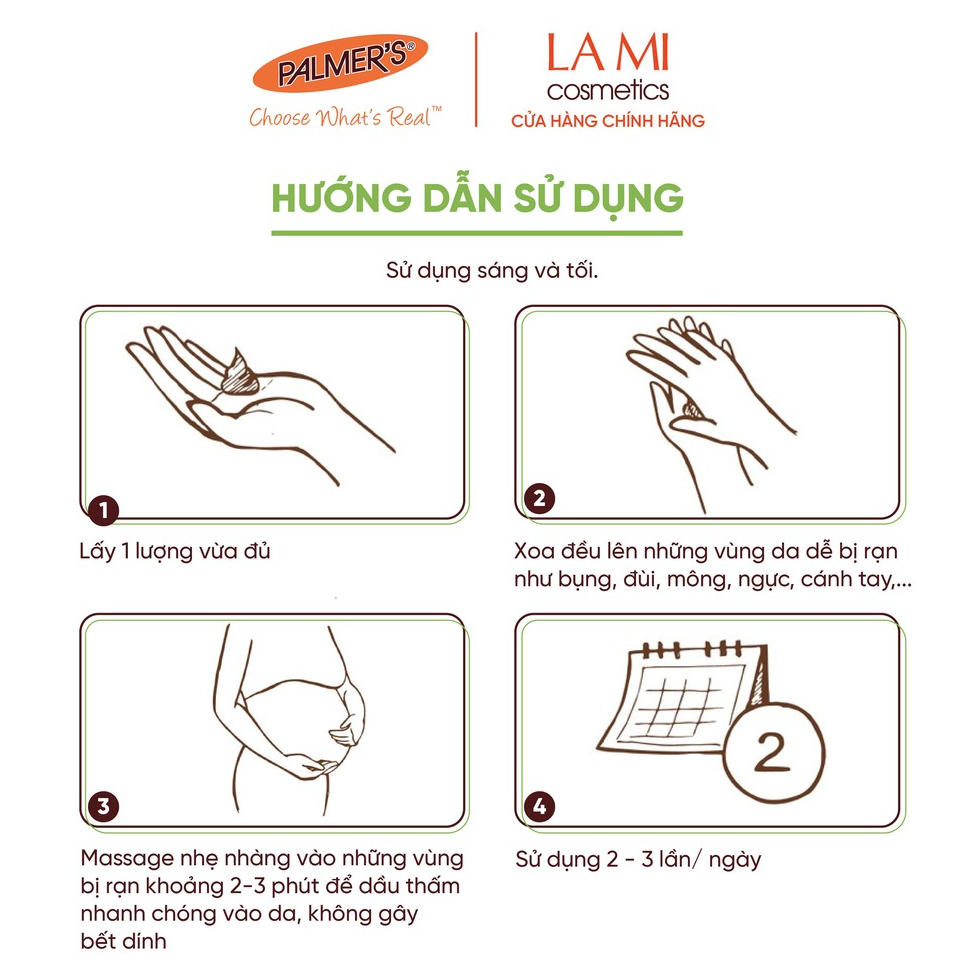 Dầu massage toàn thân và phục hồi da hư tổn Palmer's 150ml