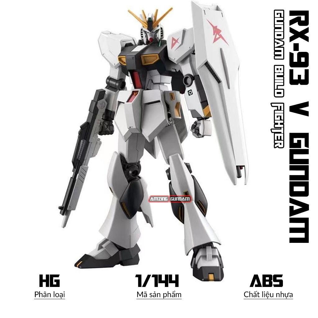 Mô hình RX-98 Nu Gundam, 1/144 Gunpla, Mô hình nhựa, Đồ chơi lắp ráp sưu tầm