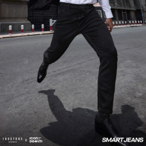 Quần jean nam Smart Jeans ICONDENIM Black Wash thoáng khí chuẩn form - QJID0143
