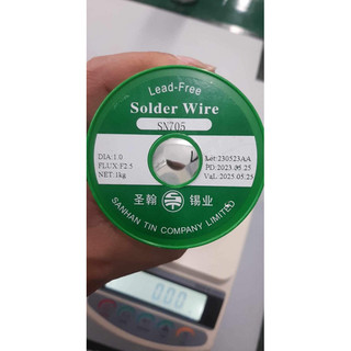 Thiếc hàn không chì sợi 1.0mm nặng 100g chứa sn 99.3% và cu 0.7%