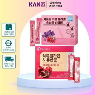 Collagen lựu đỏ hàn quốc 30 gói chính hãng - bột uống colagen trắng da