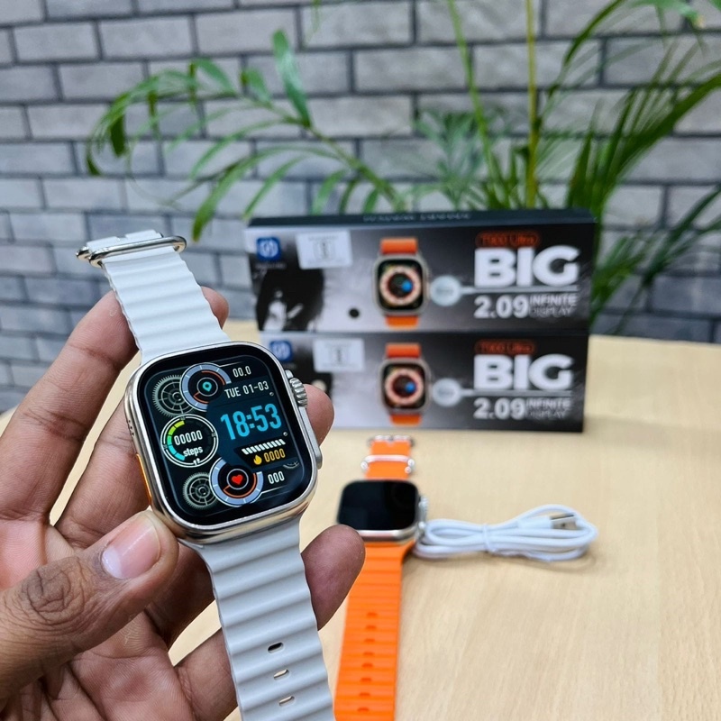 Đồng Hồ Thông Minh T900 ultra Màn Hình hd 2.09 "Chống Thấm Nước Hỗ Trợ Theo Dõi Nhịp Tim Giấc Ngủ. BẢO HÀNH 6 THÁNG