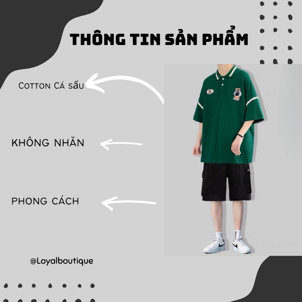 Áo phông polo nam, áo thun nam trơn có cổ phối sọc viền chất vải Cotton Cá Sấu dày dặn lên dáng cực chuẩn