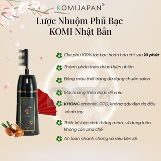 🍀🍀Dầu gội KOMi đen tóc phủ bạc chính hãng Nhật Bản
