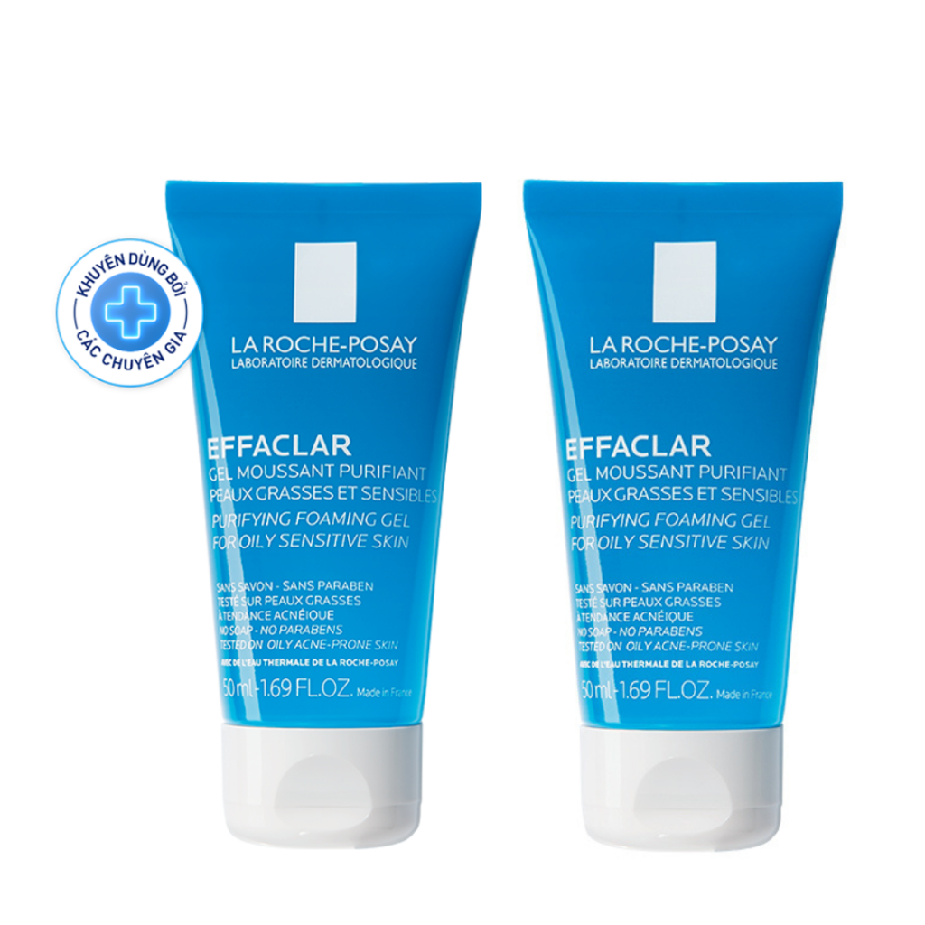Bộ Gel rửa mặt cho da dầu La Roche-Posay Effaclar Purifying Foaming Gel 50mL