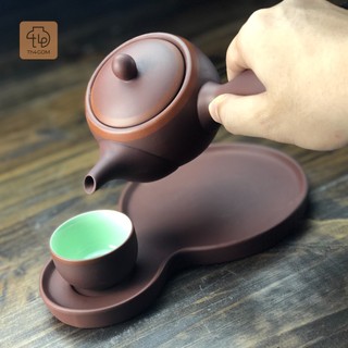 Ấm trà tử sa Bát Tràng độc ẩm có khay (nhiều dáng ấm)