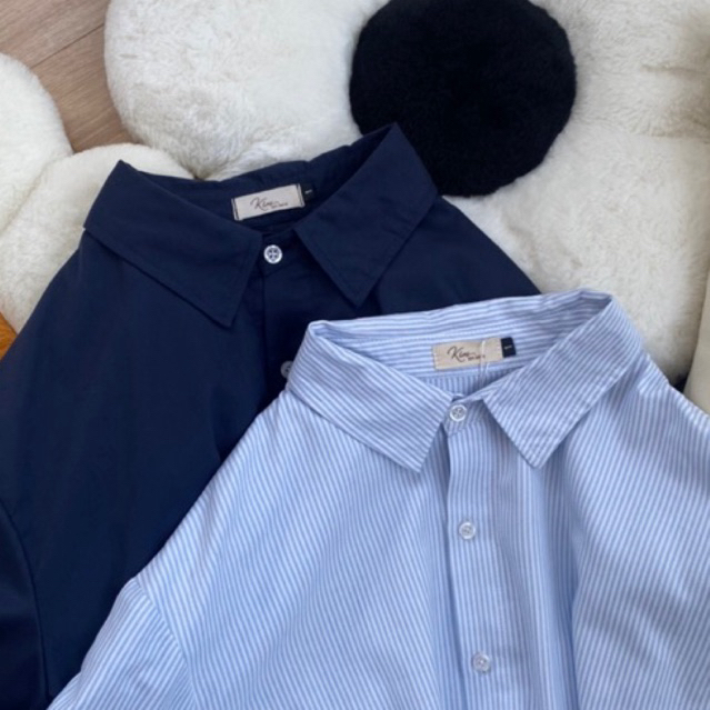 Áo sơmi Cotton, nhiều màu, 2 dáng: Sơmi croptop và Sơmi dài