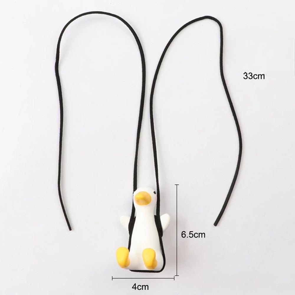 Khanh treo gương ô tô thú cưng ngồi đu dây vịt dáng yêu treo cửa sổ nhà cửa