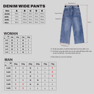 Quần RAW DENIM WIDE PANTS / BLACK