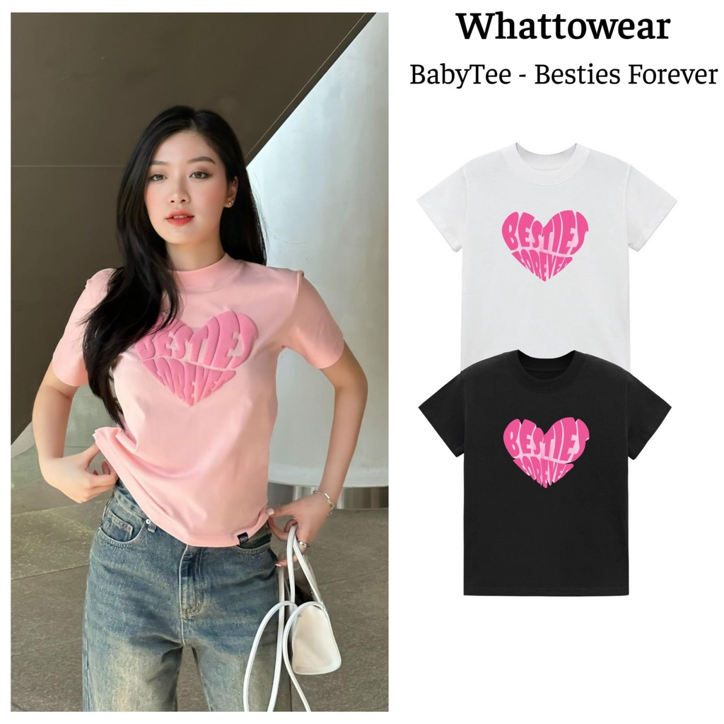 Áo Baby Tee Basic, áo phông baby tee nữ BLACK/WHITE/GREY Mẫu Mới 2023 chất cotton co dãn