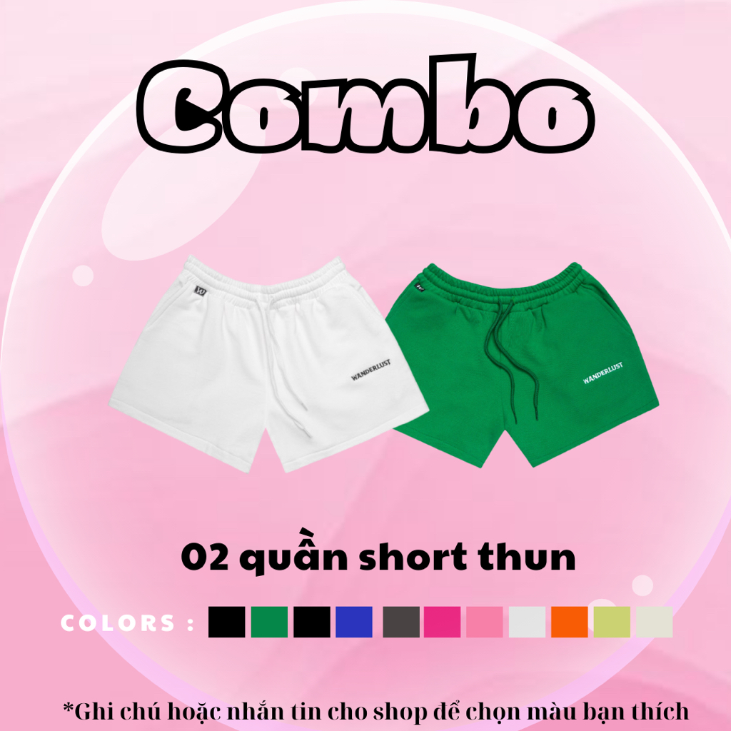 COMBO 2 QUẦN SHORT THUN BASIC
