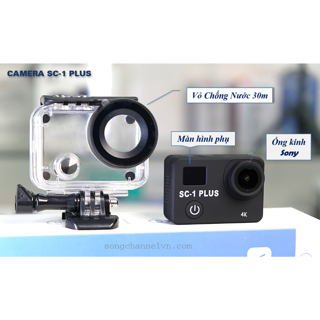 Camera Hành Trình Xe Máy SC-1 PLUS - Tặng Kèm 1 Pin + 1 Dock Sạc Đôi