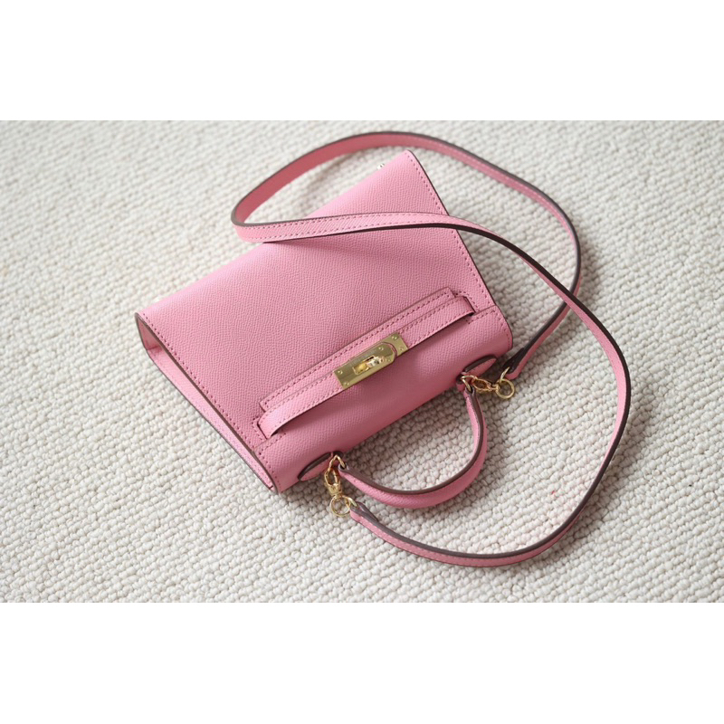 Túi Hơi mệt Kell  🤎 Hàng SP da thật box 2 lớp - kèm pk  • 20cm - 4 mầu